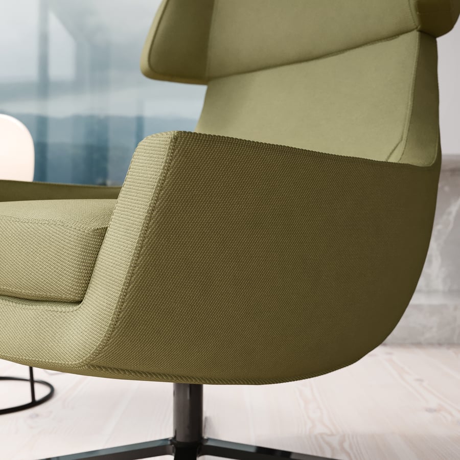 Réplica da poltrona Glee High Wingback, verde