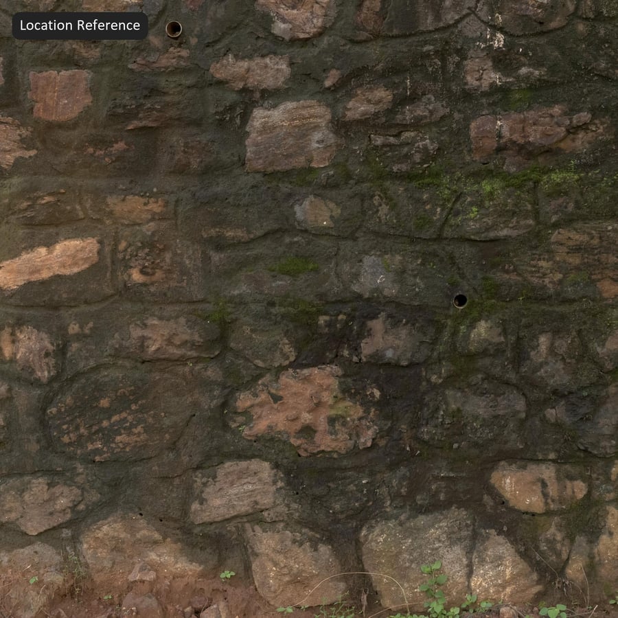 Texture Đá Vụn Rêu Phong