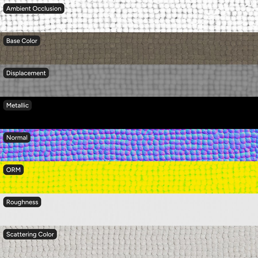 Chenille Noodle Pile Fabric Texture, Dusty Blush