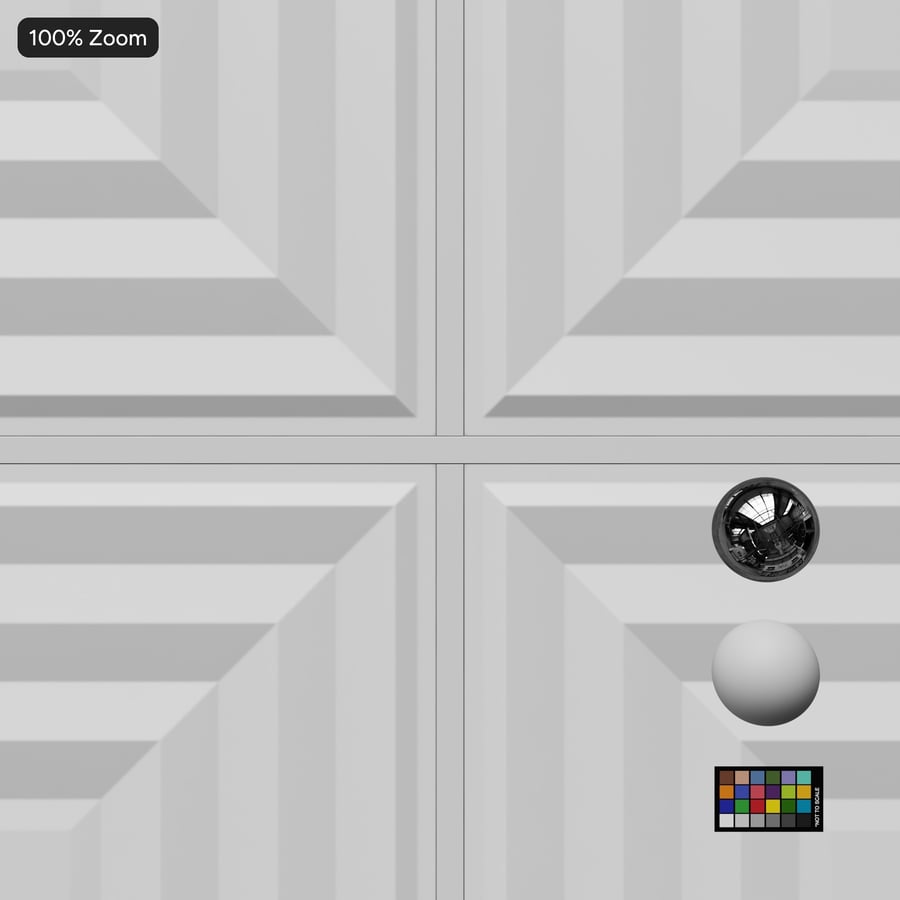 Embossed Decorative Tile Ceiling Texture, White