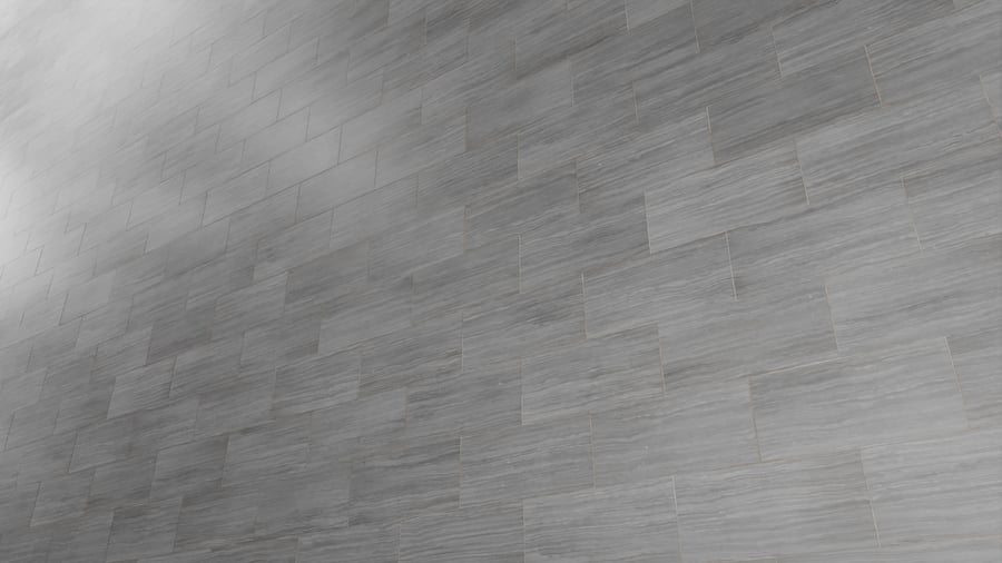 Textura de azulejo mate em calcário retangular com desvio, cinzento