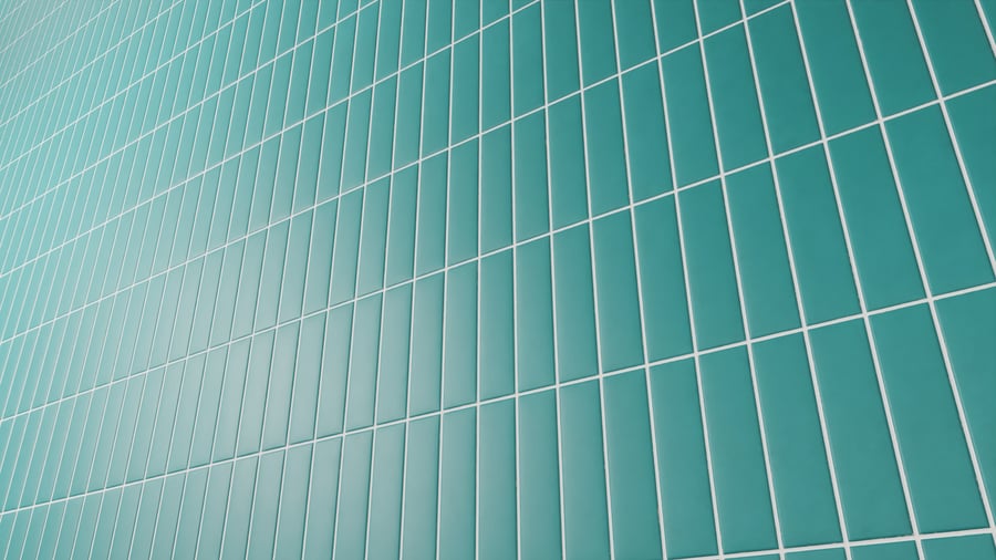 Rectangular Ceramic Matte Tile Texture, Dark Cyan