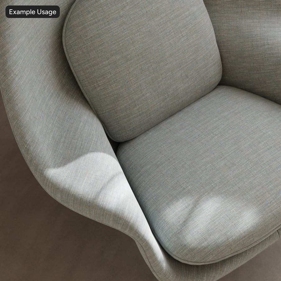 Texture de tissu d'ameublement tissé en natté flammé, bleu clair