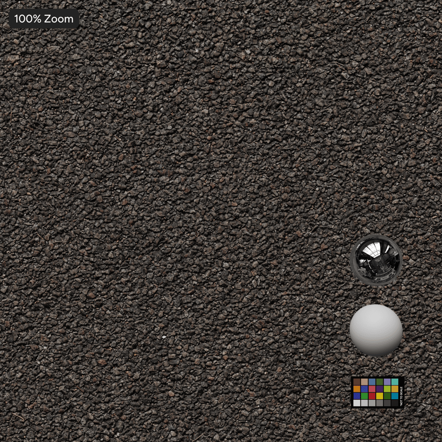 Dense Graded Asphalt Texture, Dark Grey