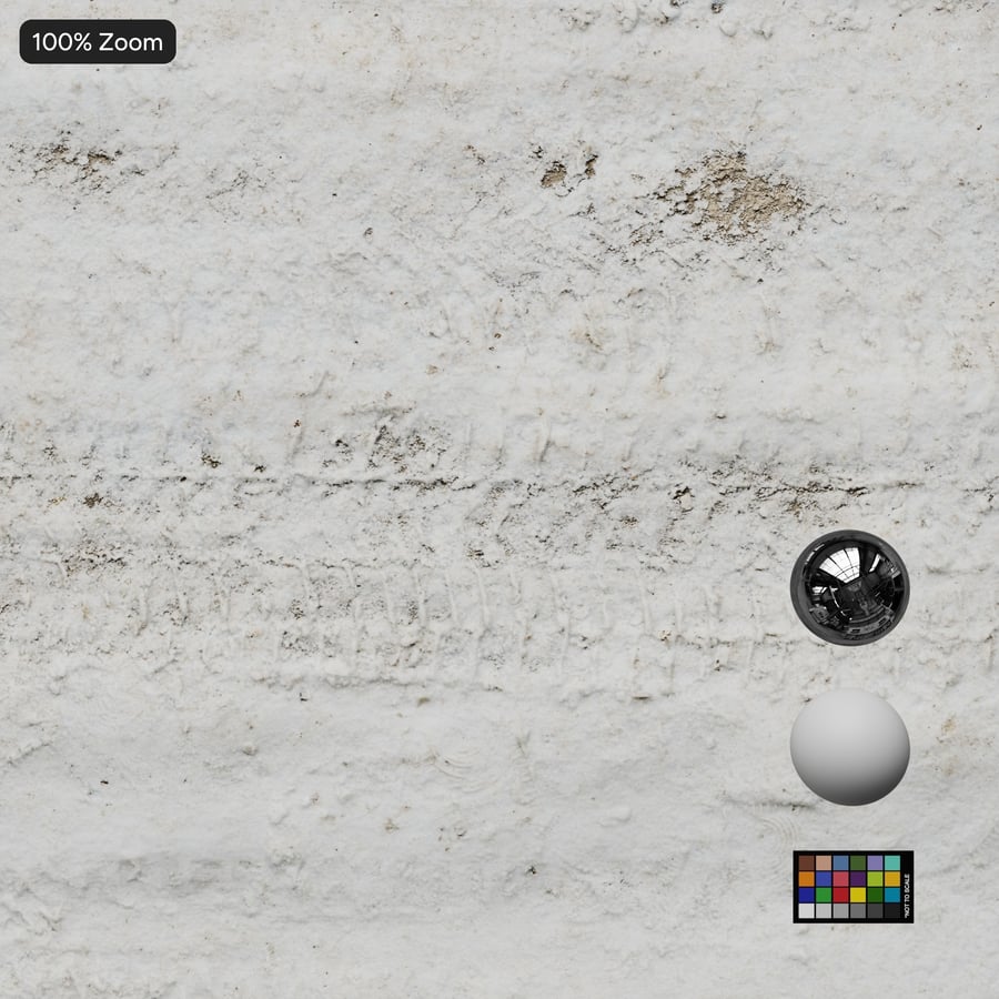 Marques de pneus sur route enneigée Texture