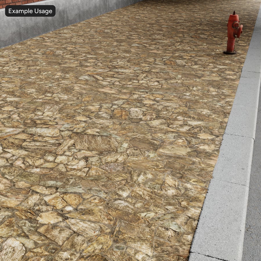 Old Flagstone Paver Floor Texture, Brown