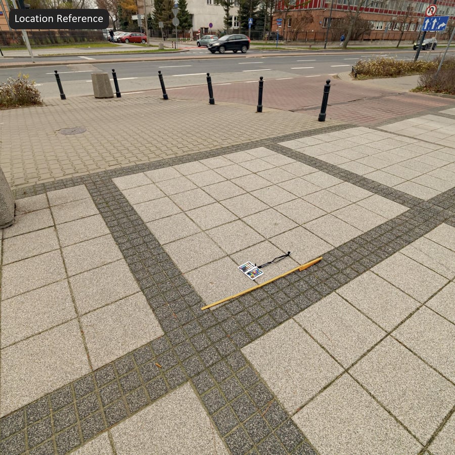 Tekstur Lantai Paving Beton Persegi, Krem