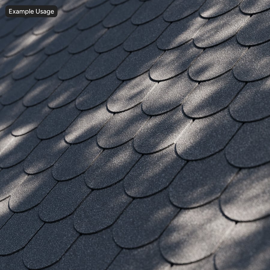 Textura Scalloped Roof Shingle, preto