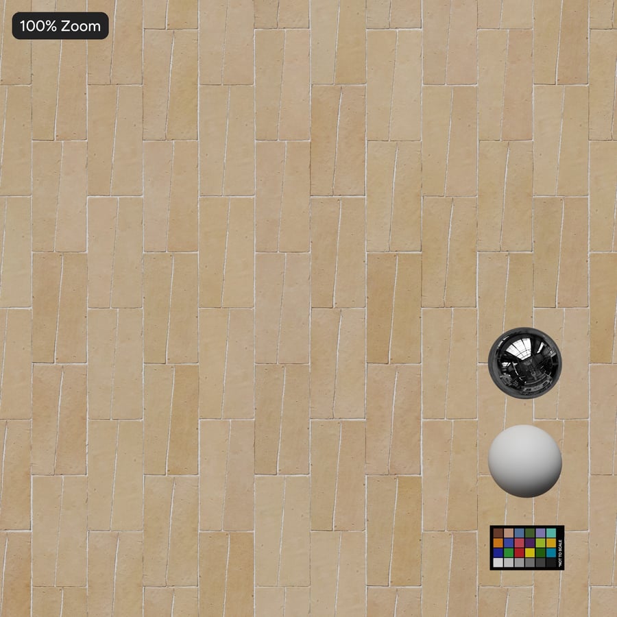 Trapézové matné dlaždice Zellige, béžová barva