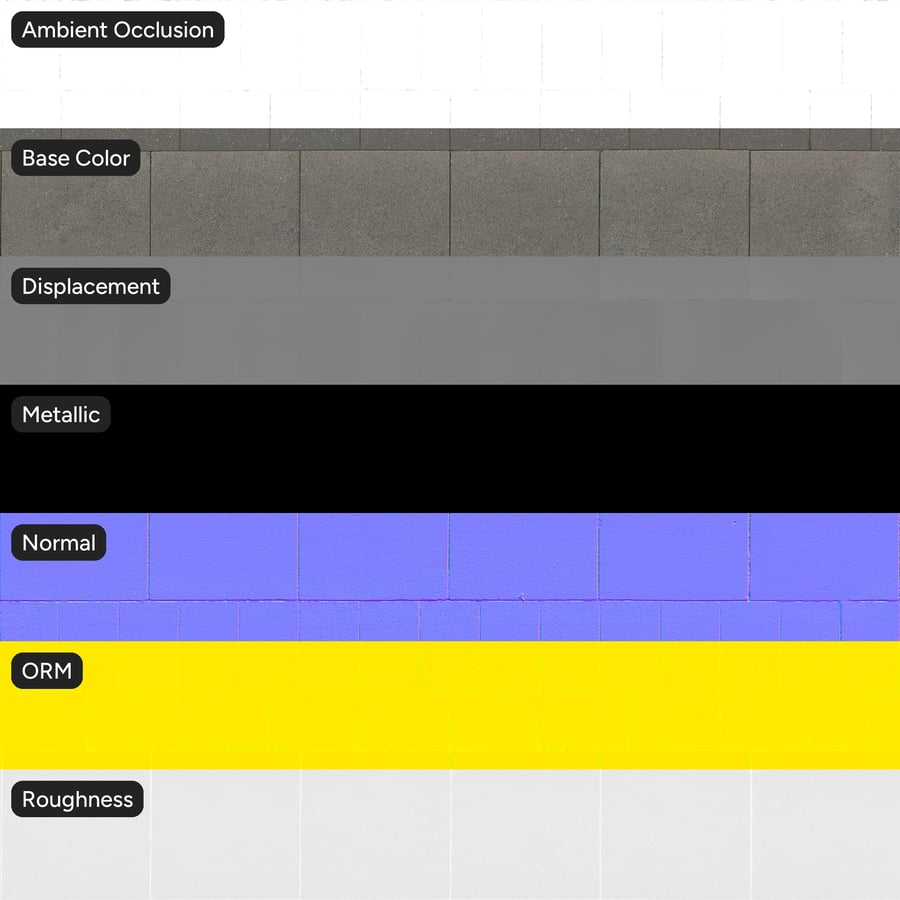 Mixed Aggregate Stone Paver Texture