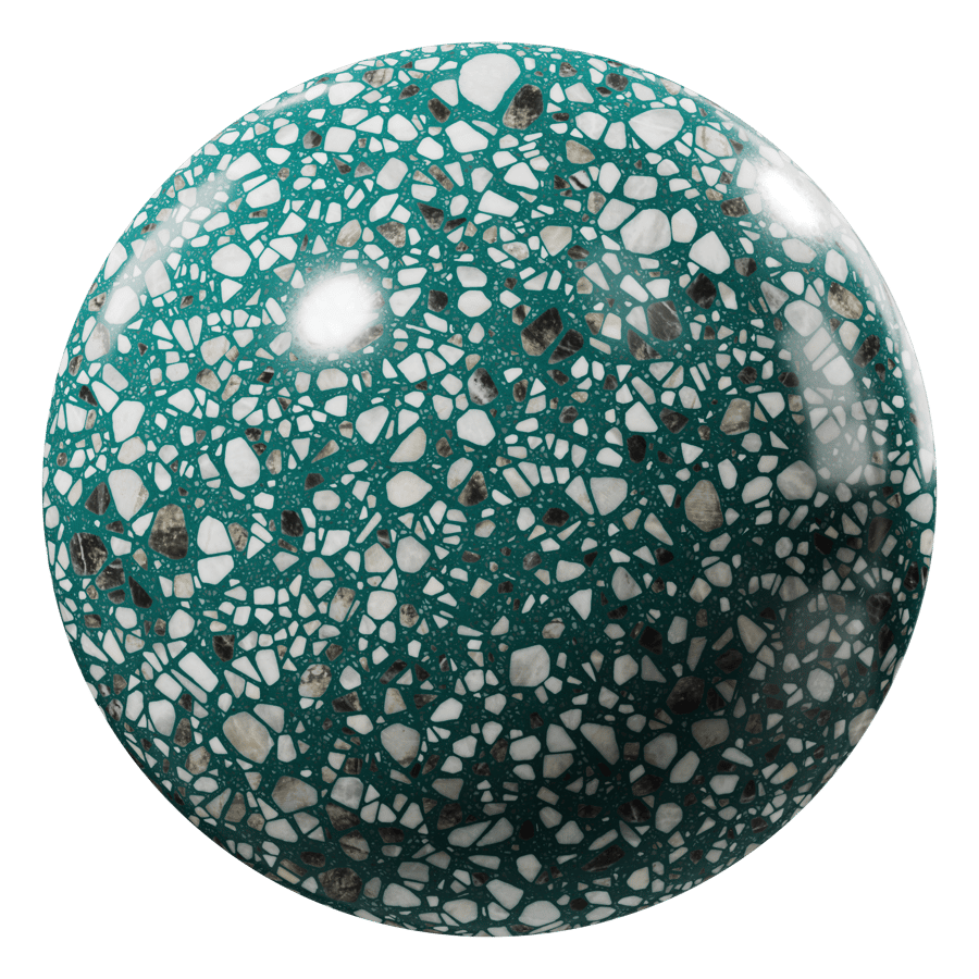 Speckled Lagoon Terrazzo Texture, Green