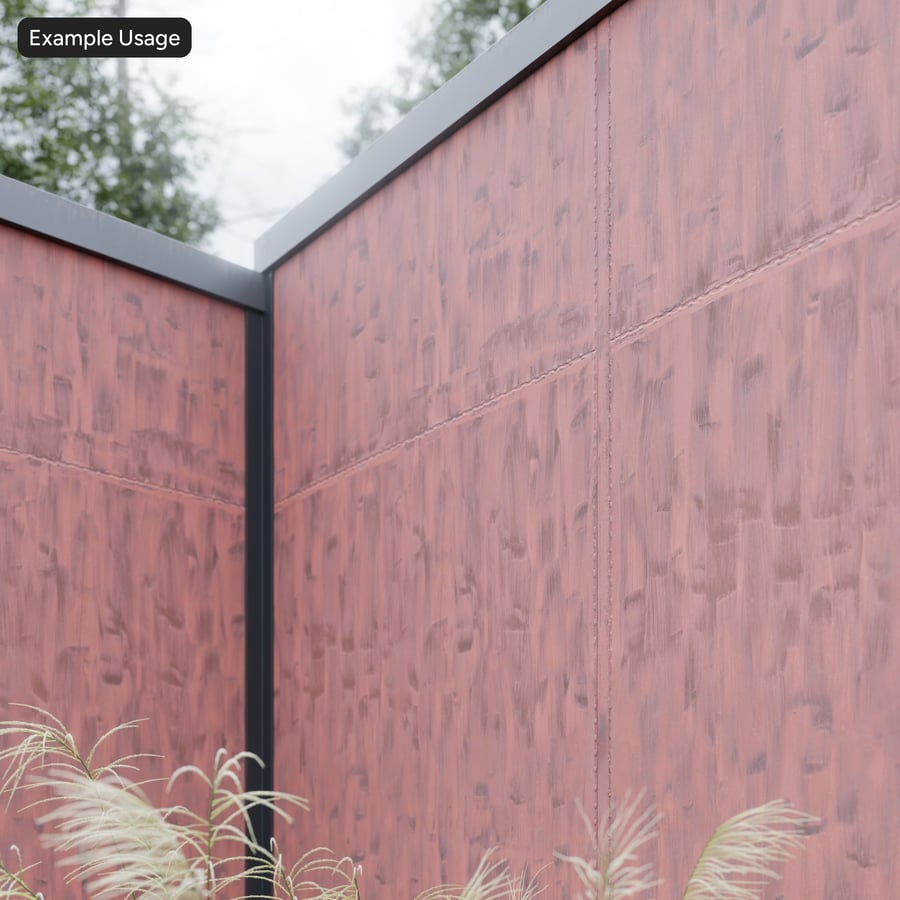 Riveted Steel Industrial Door Texture, Rust Red