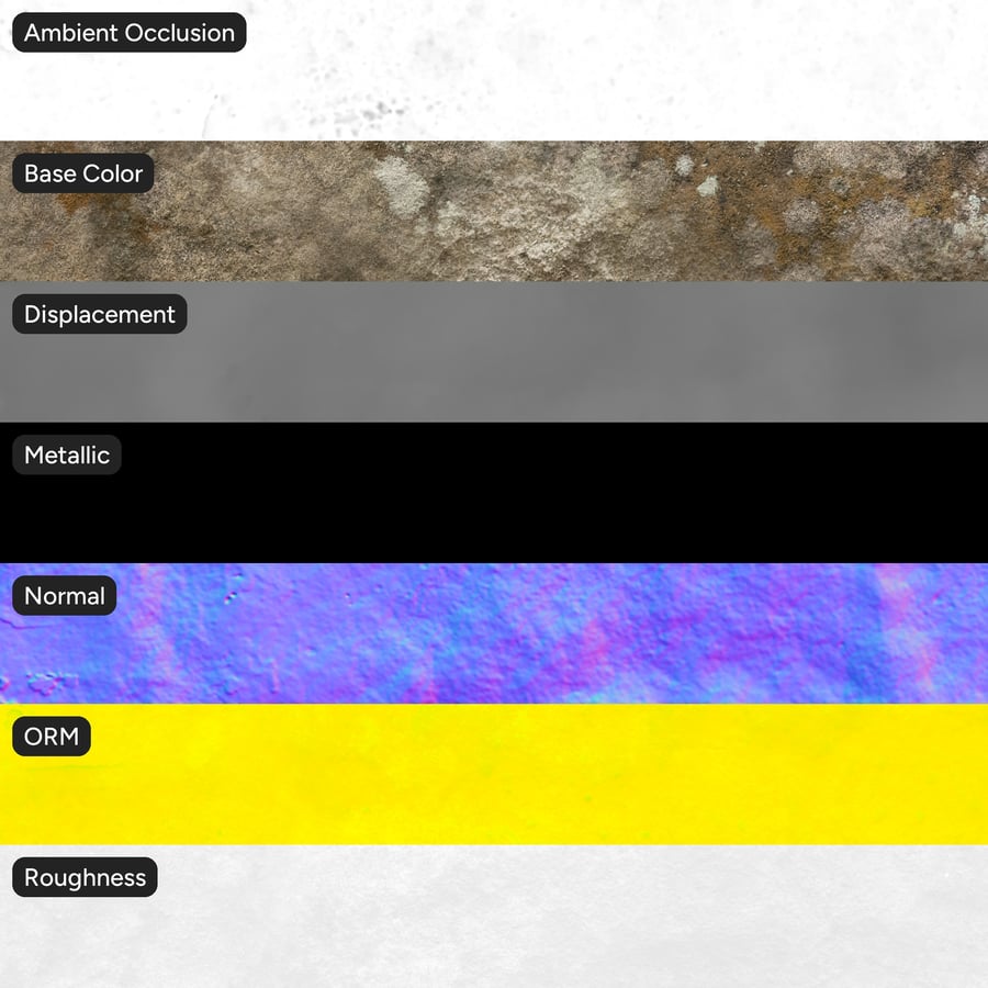 Texture roccia scoscesa macchiata di licheni