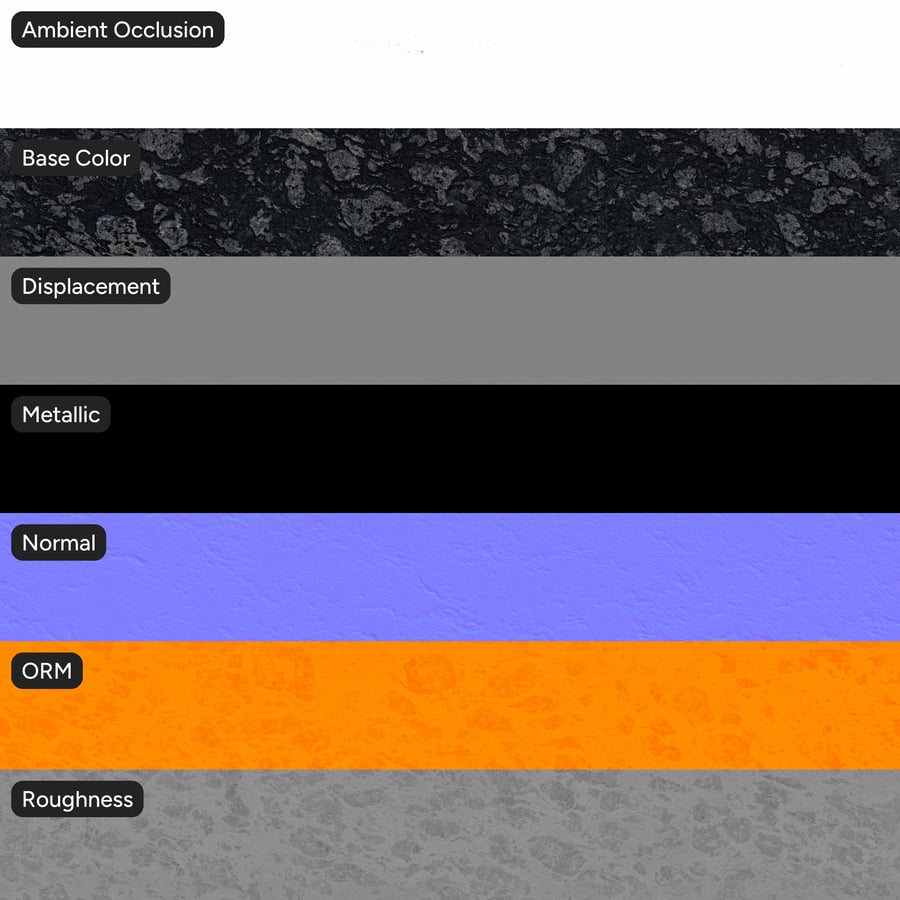 Granitplatten-Textur, Schwarz