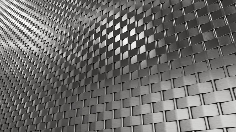 Thick Woven Designer Steel Industrial Metal Texture