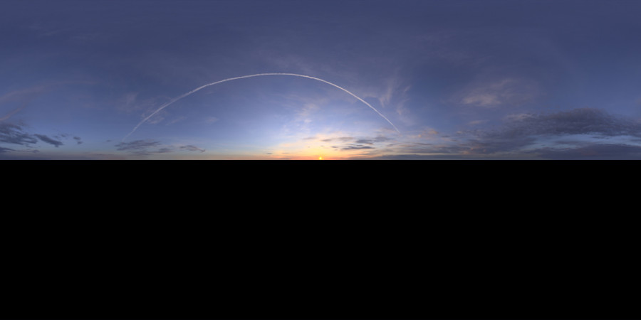 Clear Vapor Trail Sunset Outdoor Sky HDRI