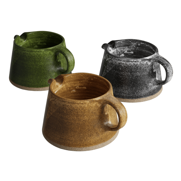 Modelos de jarras de cerámica rústica