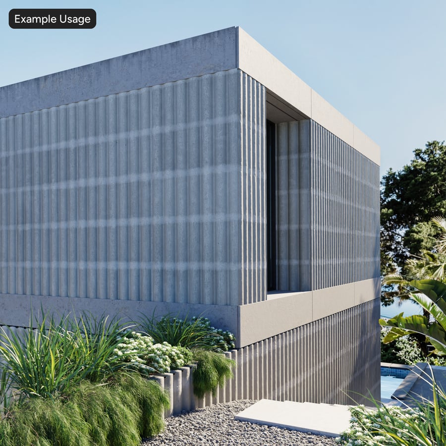 凹槽混凝土砌块墙面纹理