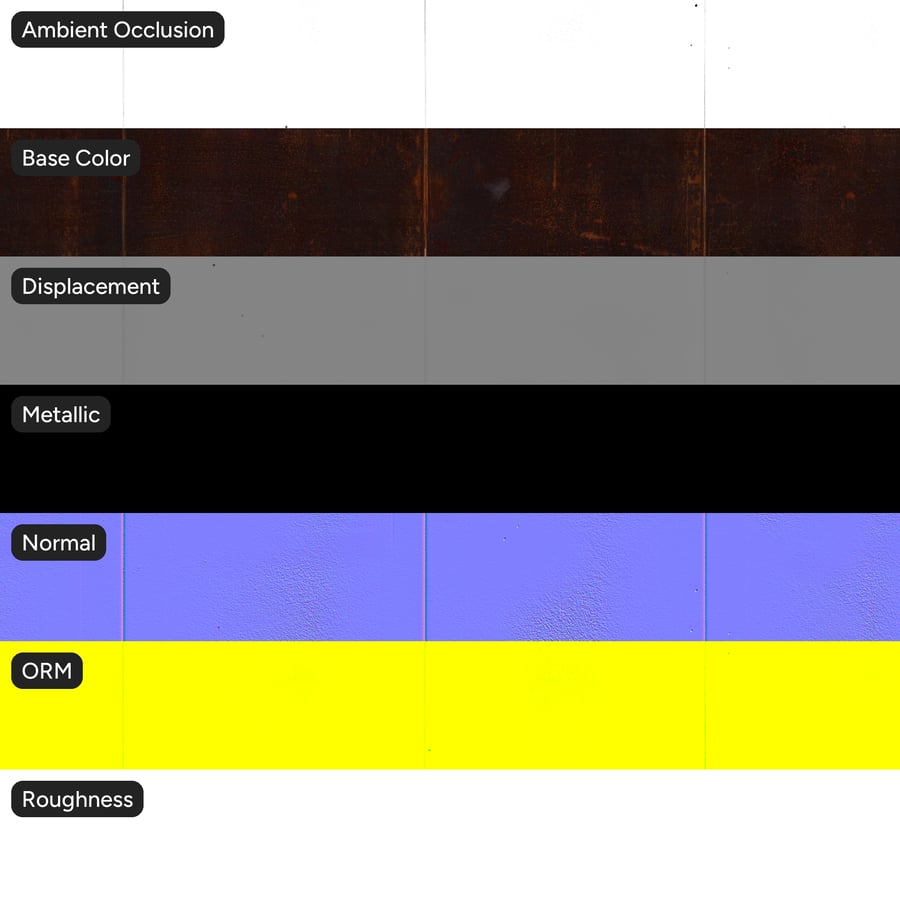 Rusted Metal Panel Texture