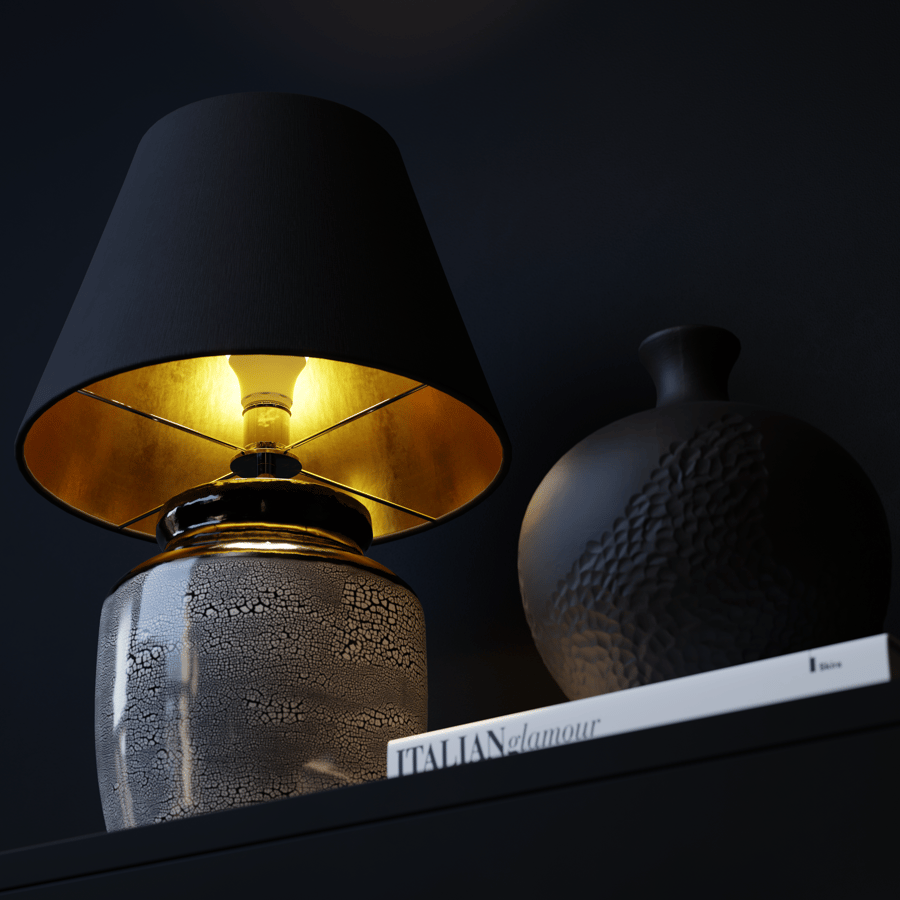 Lâmpada Eno Ceramic Skaro Cobble Shade, Branca