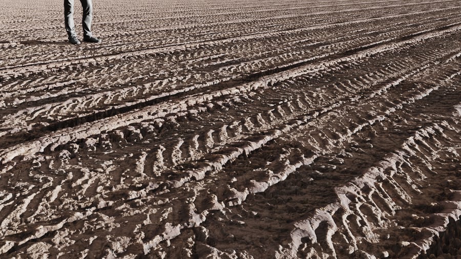 Tire Tracks Mud Texture