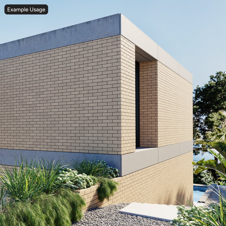 Running Bond Brick Wall Texture, Tan