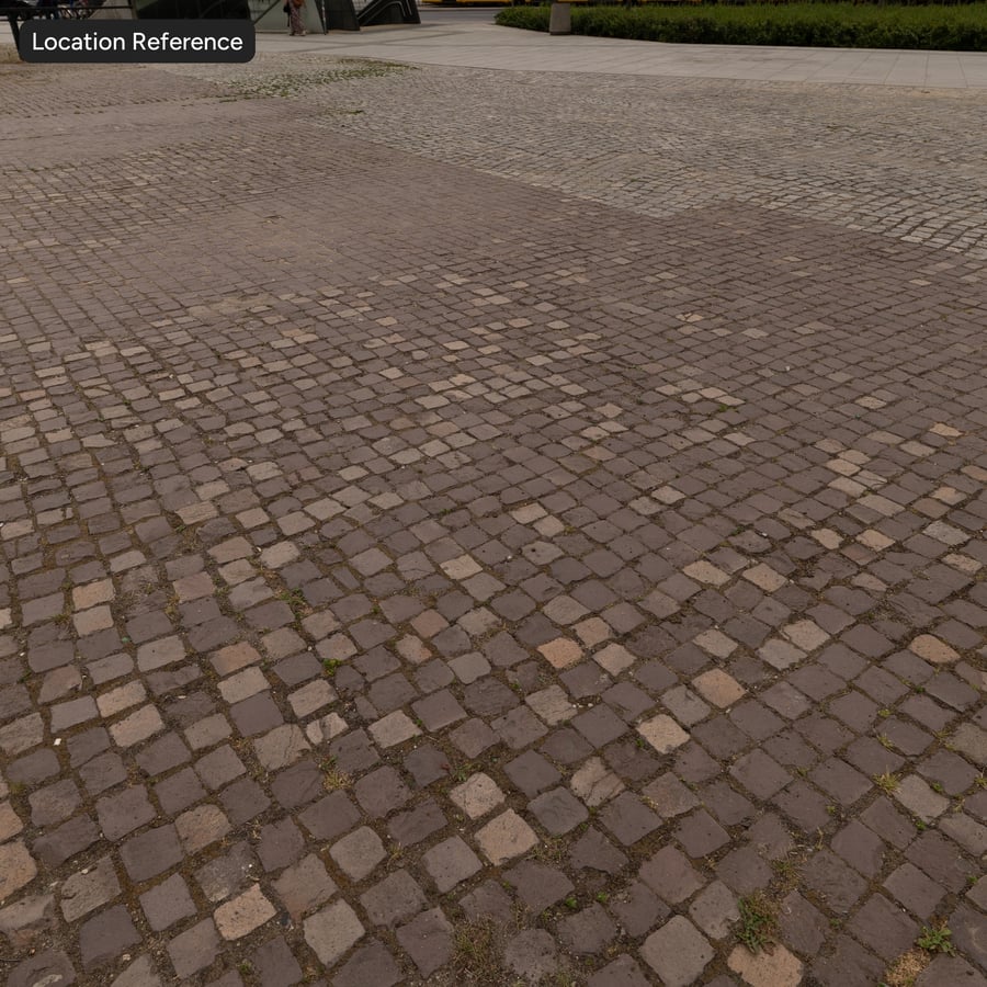 Textura de piso de paralelepípedos desgastados, malva