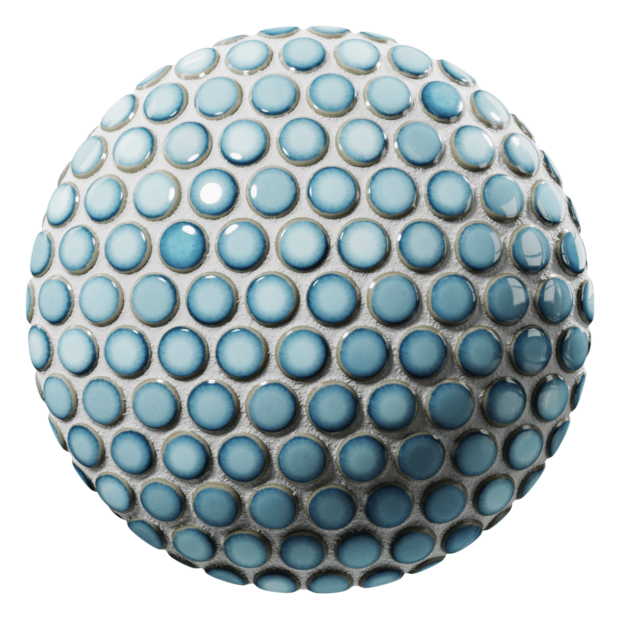 Gradient Penny Round Tile Texture, Blue