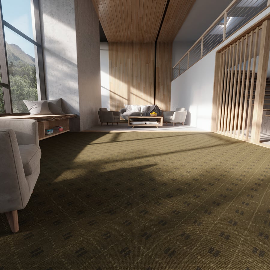 Hotel Plush Commercial Carpet Flooring Texture, Dark Olive Green