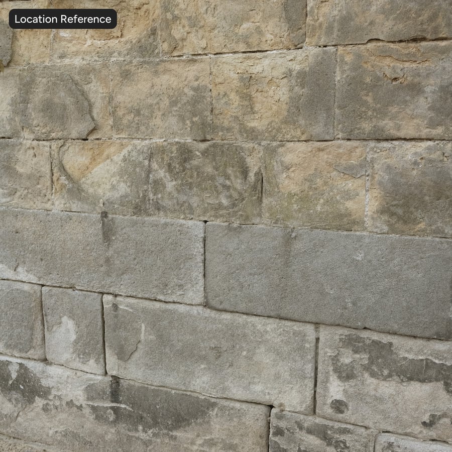 Texture endommagée d'un mur rectangulaire en blocs de pierre en cours d'exécution