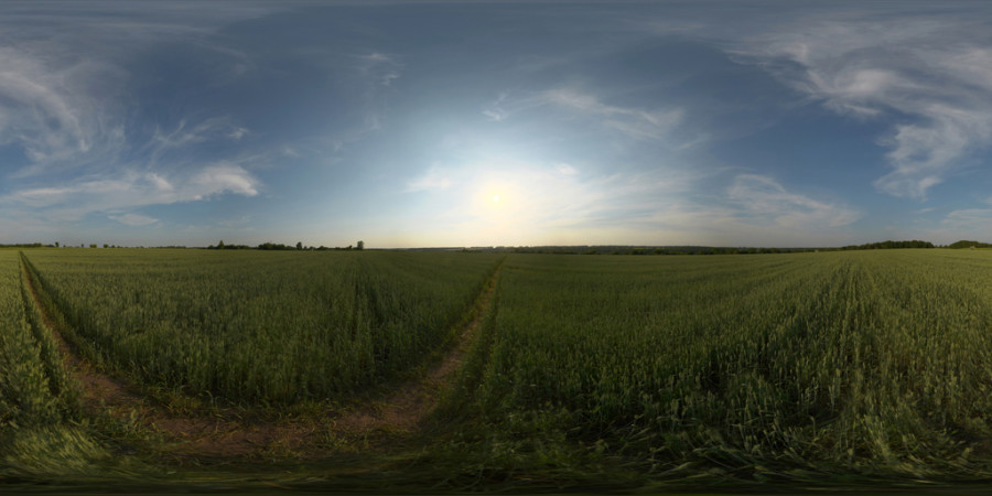 Scattered Haze Afternoon Field Outdoor Sky HDRI
