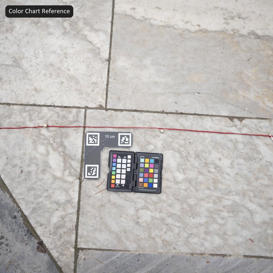 Worn Honed Marble Paver Texture, Gray