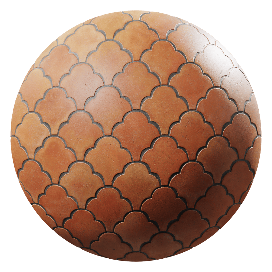 Fan Terracotta Tile Texture