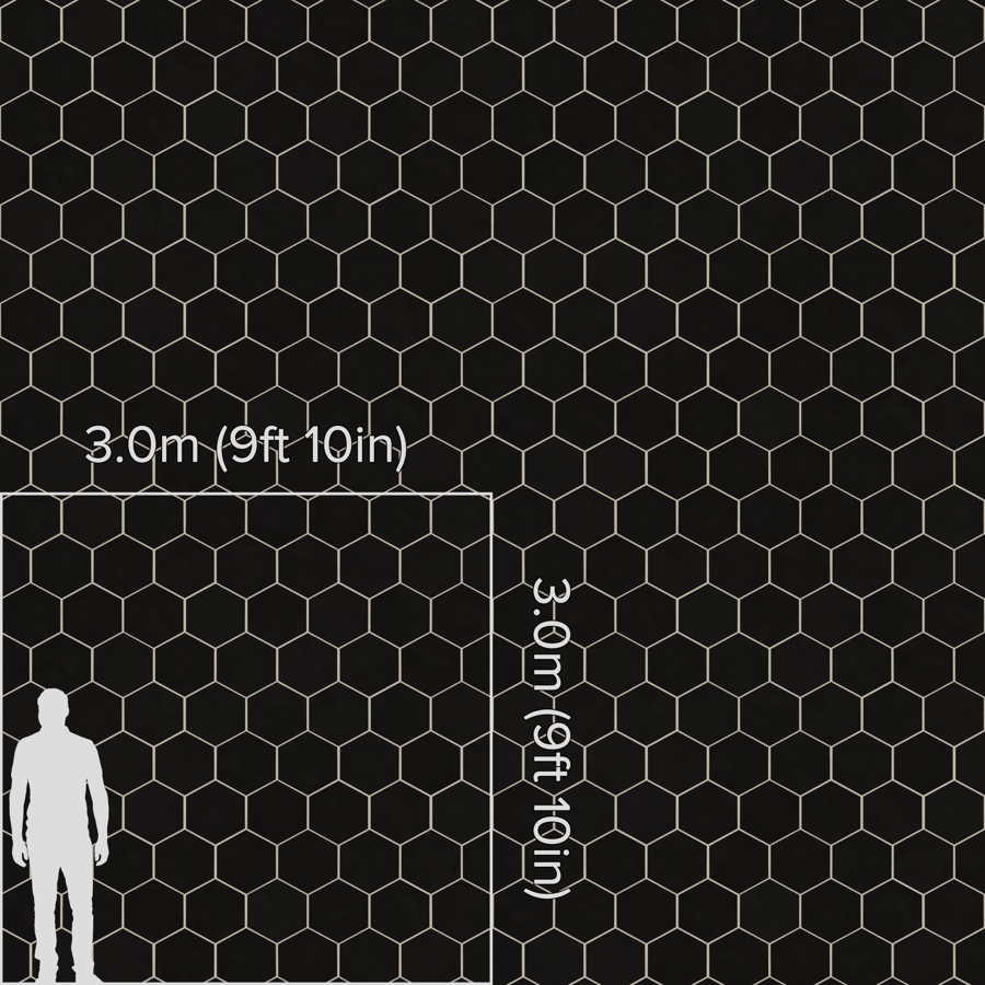 Textura de azulejo cerâmico hexagonal mate, cinzento escuro