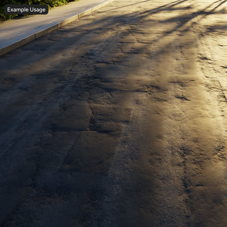 Textura de asfalto de estrada de pista única ligeiramente desgastada, cinzenta