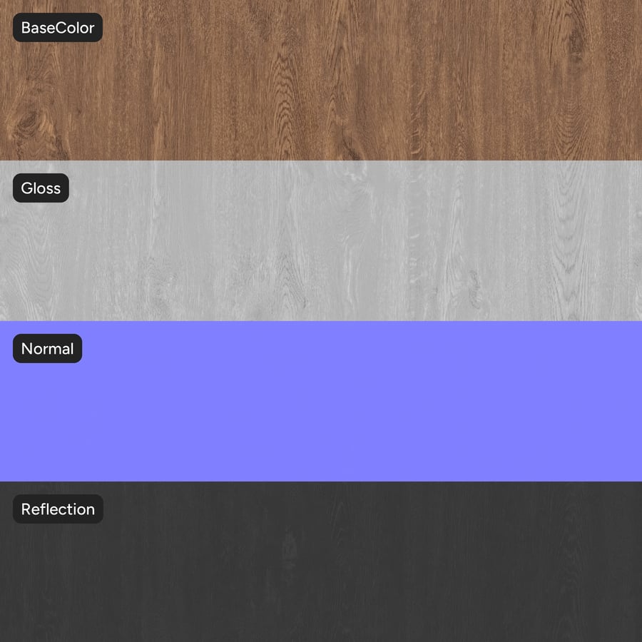 Random Match Oak Wood Veneer Texture, Light Brown