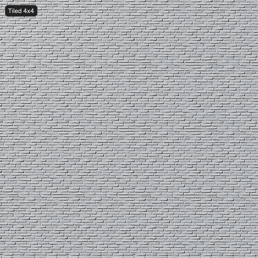 Painted Running Bond Brick Wall Texture, White