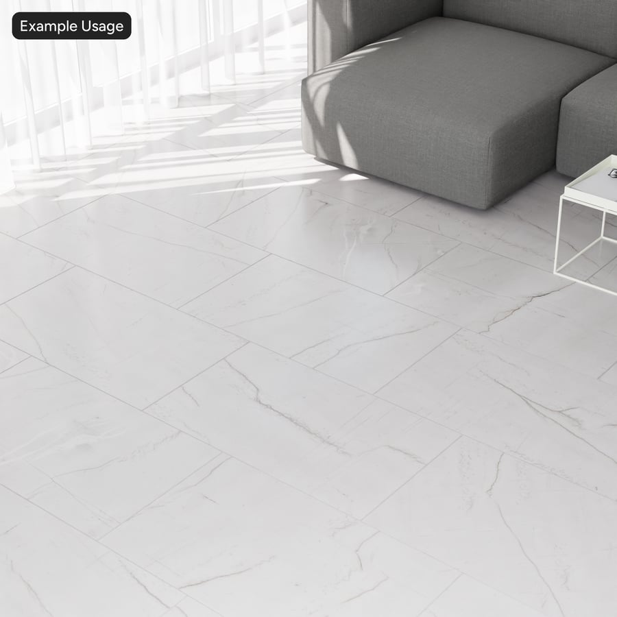Calacatta Quartzite Running Bond Tile Texture, White