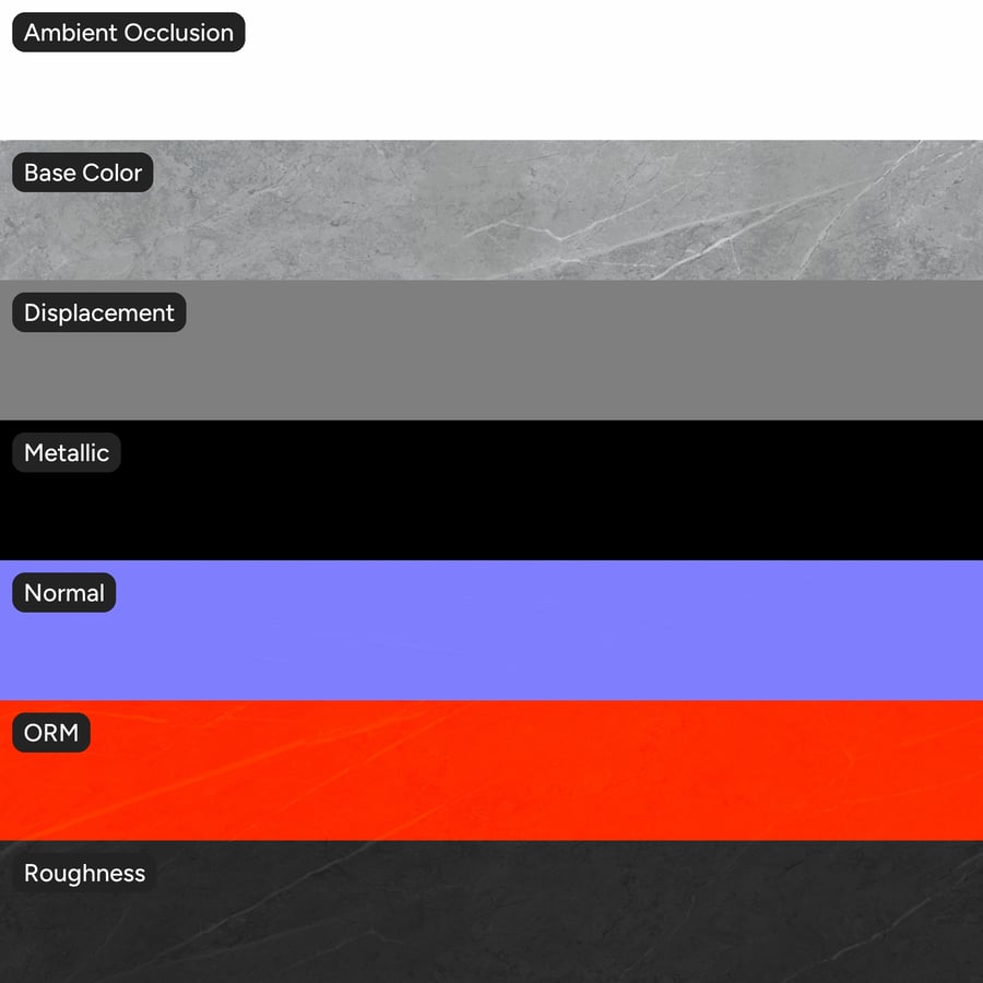 Polished Marble Slab Texture, Grey