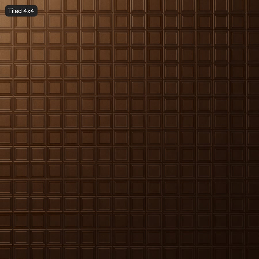 Paneled Drop Ceiling Tile Texture, Bronze