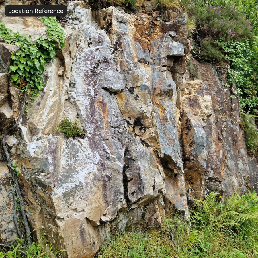 Layered Mineral Cliff Rock Texture, Multicolour
