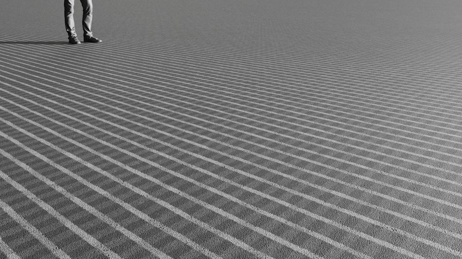 Grid Designer Plush Pile Carpet Flooring Texture, Black
