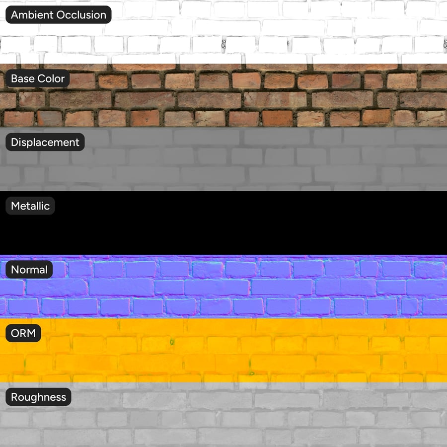 Old Mortared Running Bond Brick Wall Texture