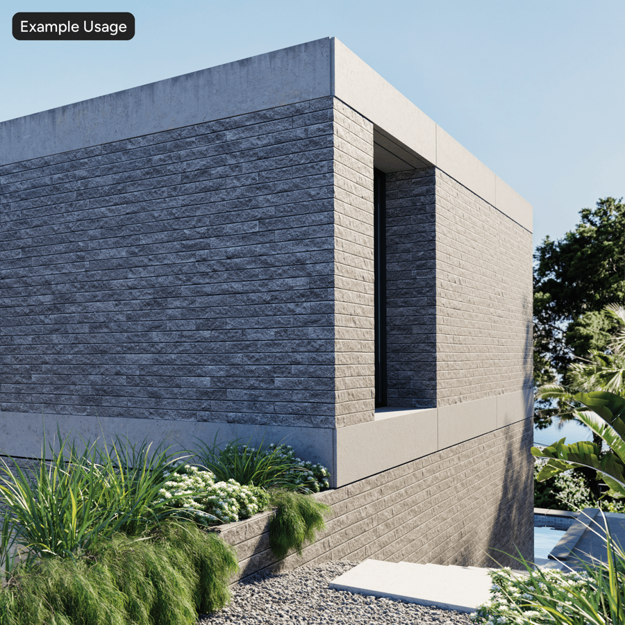 Rough Wirecut Running Bond Brick Wall Texture, Gray