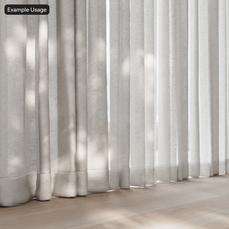 Tissu fin et uni pour draperie, texture naturelle