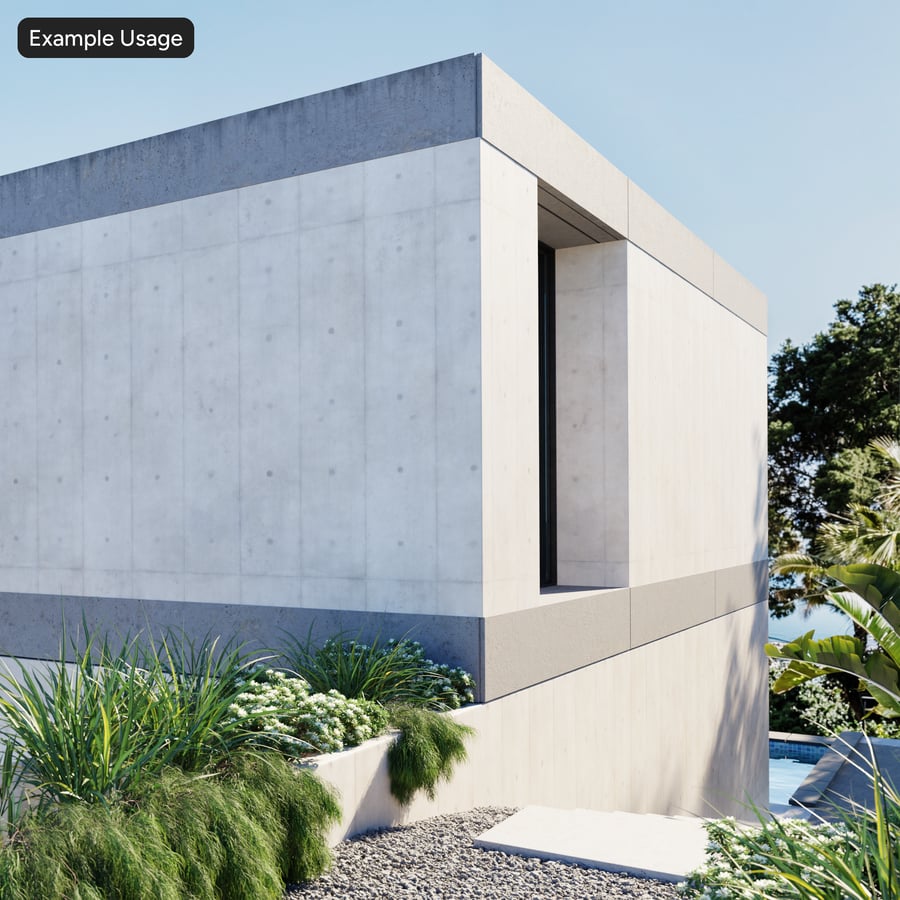 Matte Panel with Tie Hole Concrete Texture