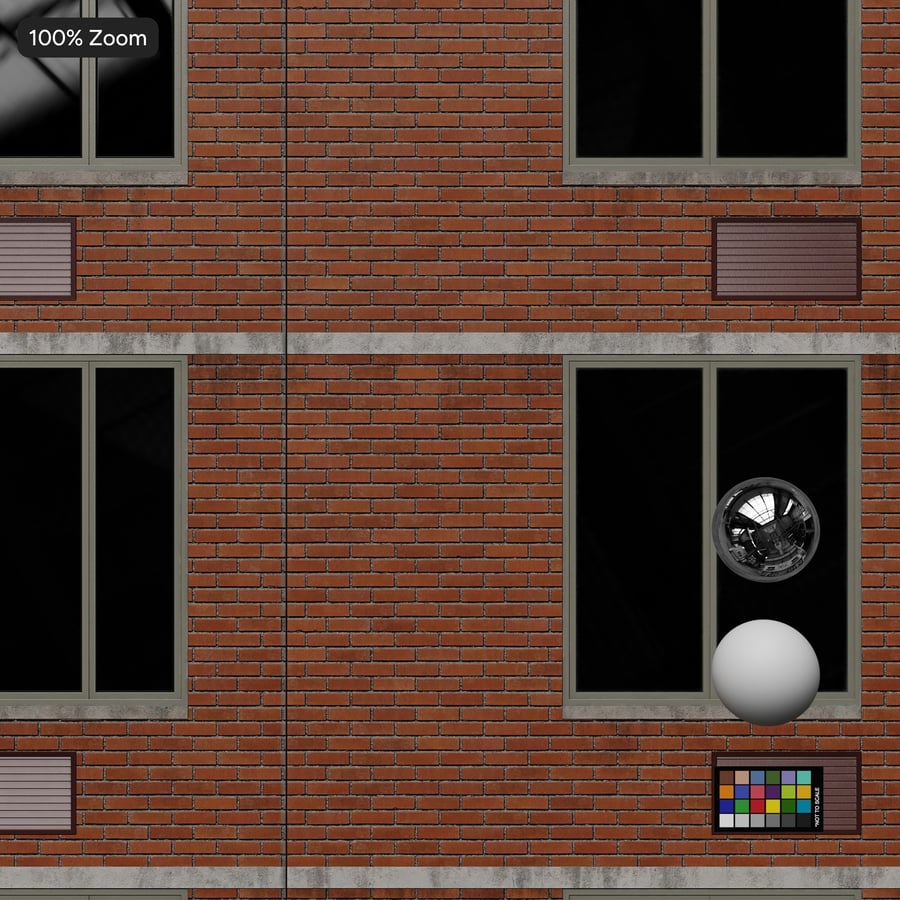 Modern Red Brick Building Facade Wall Texture