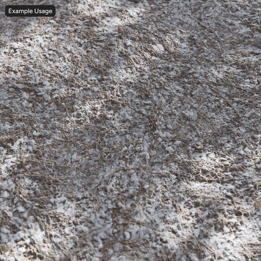 Textura de relva seca sobre neve irregular