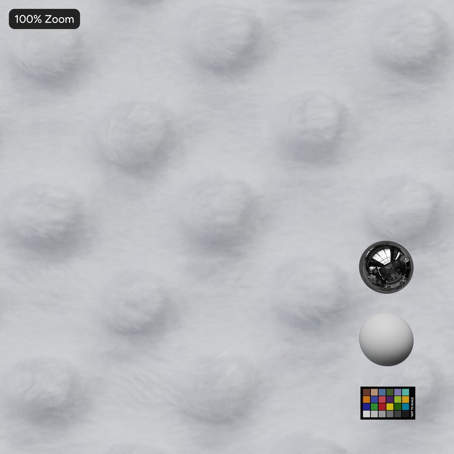Bubble Fleece tygstruktur, vit