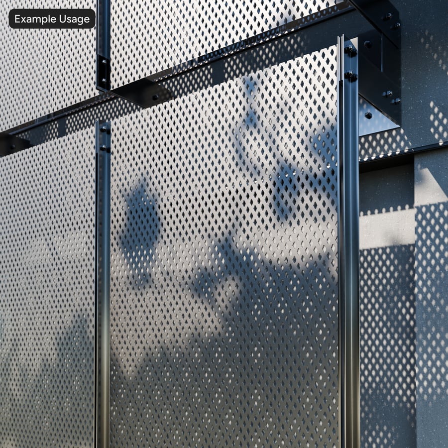 Diamond Perforated Metal Texture